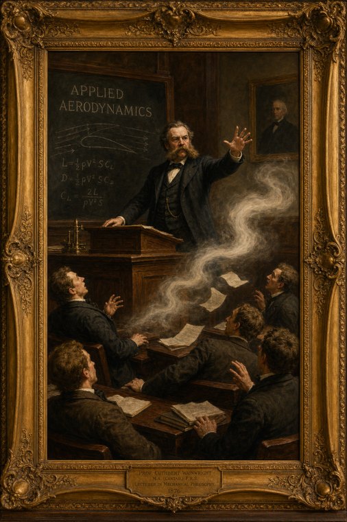 Victorian painting of a professor lecturing at a chalkboard