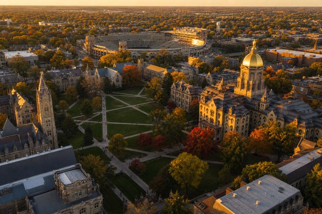 Aerial view of the campus